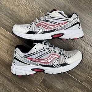 Saucony Ride Millennium Athletic Shoe - White / Red 8 9.5